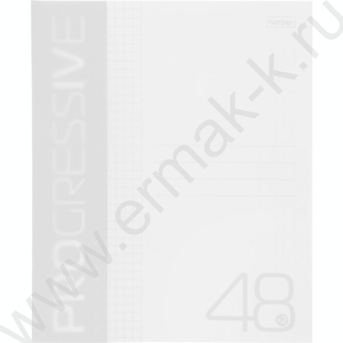 Тетрадь  48л А5 клетка/пластик обл./ "PROGRESSIVE  Белая" | Фото 1