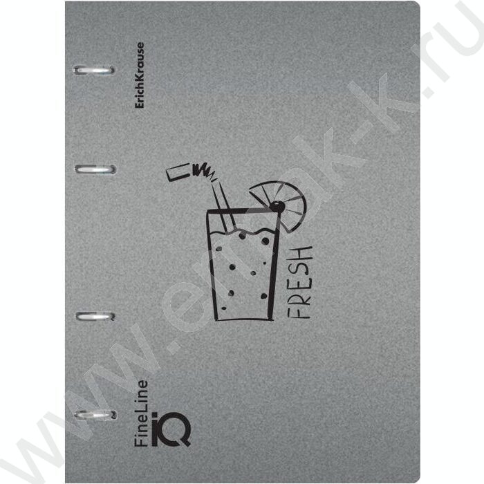 Тетрадь 100л А5 клетка/кольца/пластик обл./  "IQ FineLine, Life Style" /серебристая | Фото 5