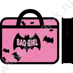 Папка д/тетрадей А4 пластик с ручками Bad girl | Фото 1