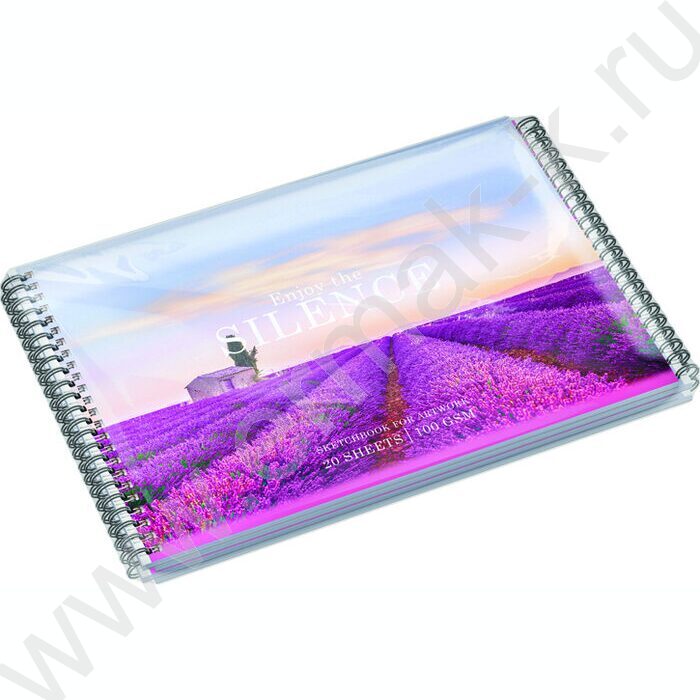 Альбом д/рисования-спираль 20л "Silence" ассорти | Фото 2