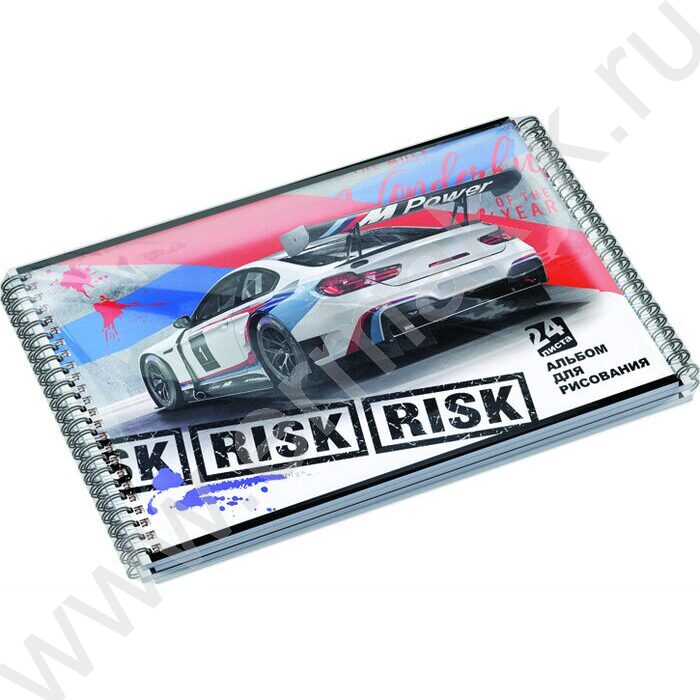 Альбом д/рисования-спираль 24л "Risk" ассорти | Фото 2