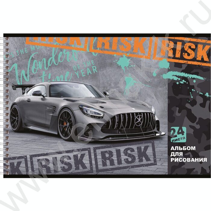 Альбом д/рисования-спираль 24л "Risk" ассорти | Фото 3