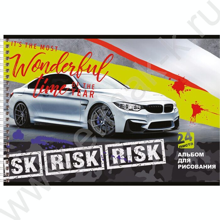 Альбом д/рисования-спираль 24л "Risk" ассорти | Фото 4