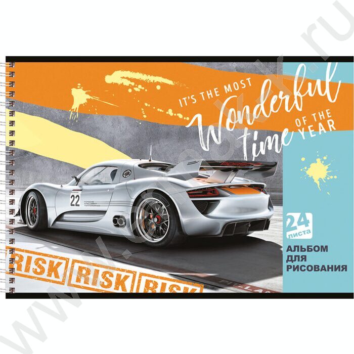 Альбом д/рисования-спираль 24л "Risk" ассорти | Фото 5