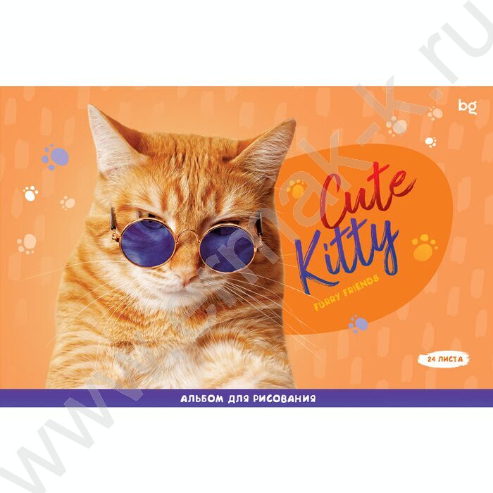 Альбом д/рисования 24л "Cute Kitty" ассорти | Фото 3