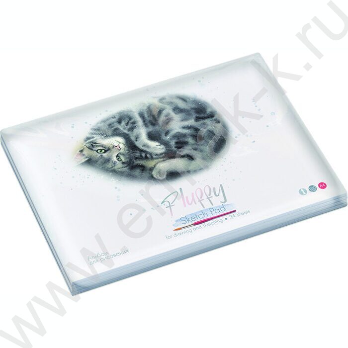 Альбом д/рисования 24л "Акварельные котики" ассорти | Фото 2