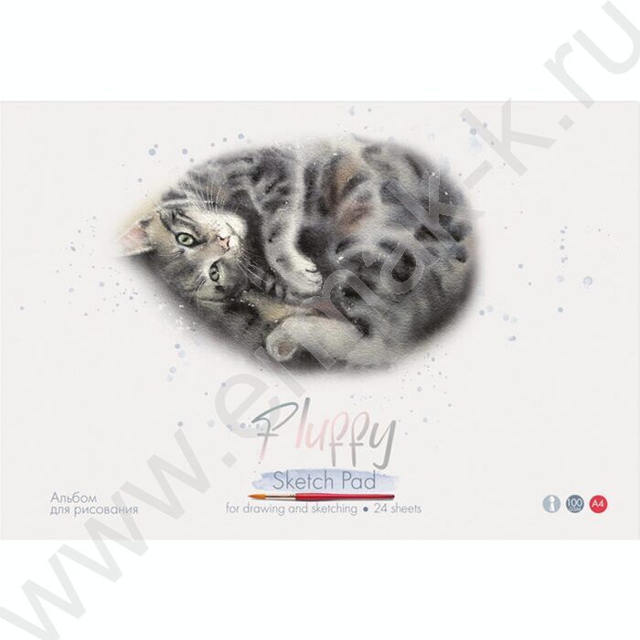 Альбом д/рисования 24л "Акварельные котики" ассорти | Фото 6