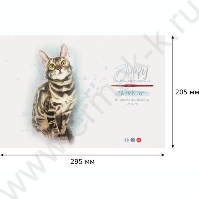 Альбом д/рисования 24л "Акварельные котики" ассорти | Фото 8