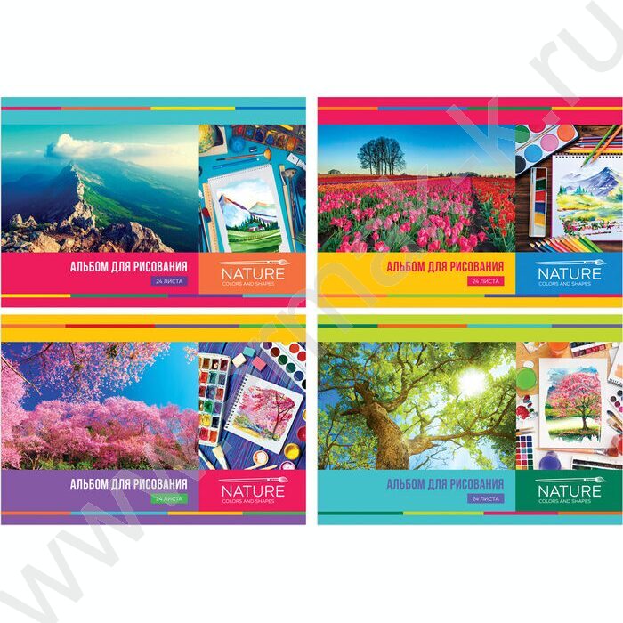 Альбом д/рисования 24л "Мое вдохновение" ассорти, эконом | Фото 1