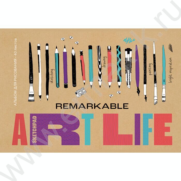 Альбом д/рисования 40л "ART life" ассорти | Фото 3