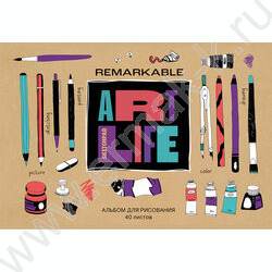 Альбом д/рисования 40л "ART life" ассорти | Фото 5