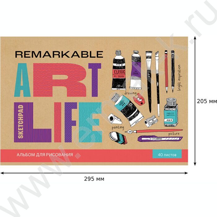 Альбом д/рисования 40л "ART life" ассорти | Фото 7