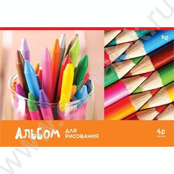 Альбом д/рисования 40л "Рисуем карандашами" ассорти | Фото 2