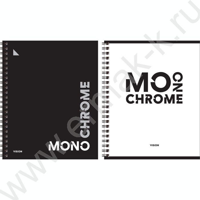 Тетрадь  96л клетка/спираль "MonoChrome" двойная обложка/ ассорти | Фото 4