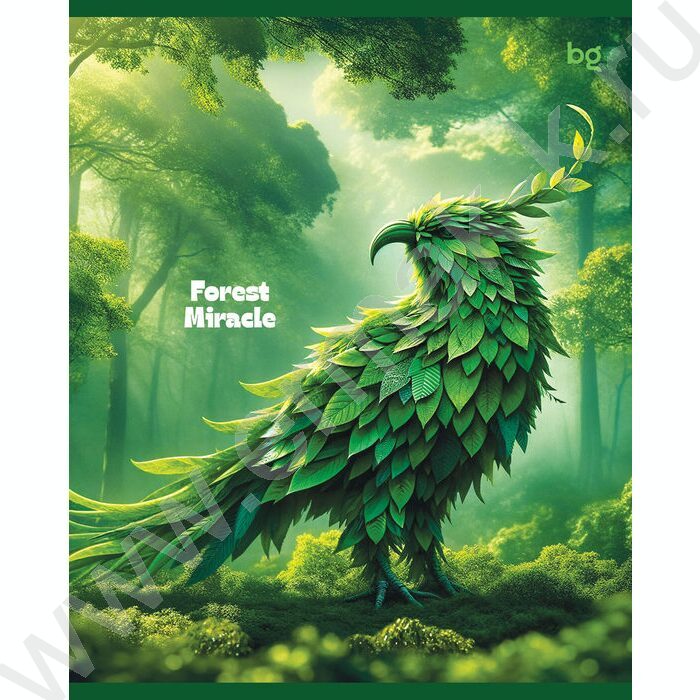 Тетрадь  96л линейка "Forest miracle" ассорти, эконом | Фото 2