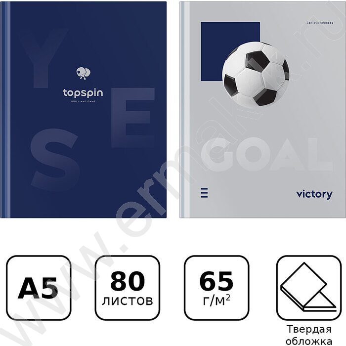 Бизнес-блокнот  80л А5 "Добиться успеха" soft-touch ламинация, выб. лак | Фото 5