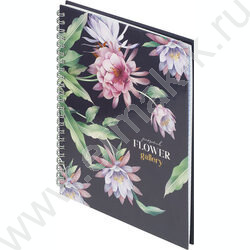 Тетрадь  80л клетка/спираль/тв.обл."Flower gallery" /глянц. лам. | Фото 3