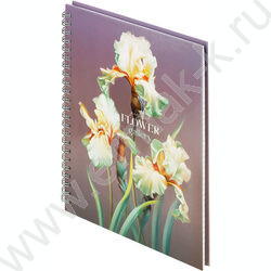 Тетрадь  80л клетка/спираль/тв.обл."Flower gallery" /глянц. лам. | Фото 4