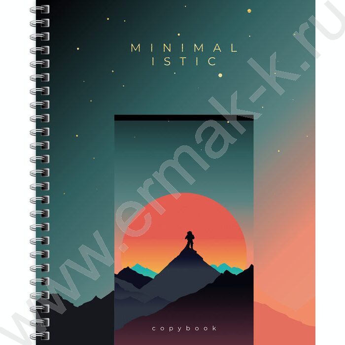 Тетрадь  96л клетка/спираль/тв.обл."Minimalistic" /глянц. лам./фольга | Фото 2