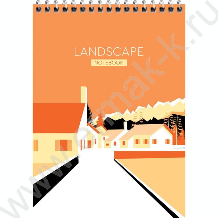 Блокнот  80л А5 спираль "Landscape" ассорти | Фото 3