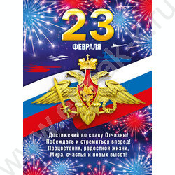 Плакат "С днем защитника Отечества!" А2 | Фото 1