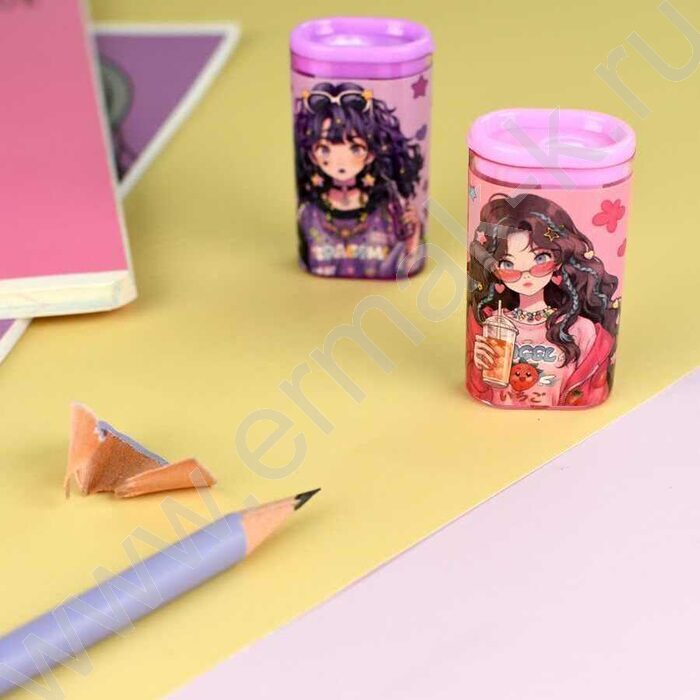 Точилка 1отв. пластик "Модницы" /с контейнером /ассорти | Фото 8