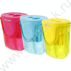 Точилка 2отв. пластик "U-touch" /ассорти | Фото 1