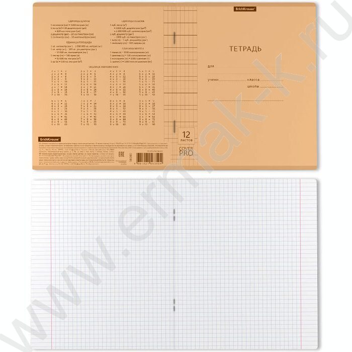 Тетрадь  12л клетка с пластиковой обложкой "Классика CoverPrо Neon" /оранжевый | Фото 3