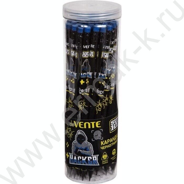 Карандаш ч/гр с ластиком HB "Triolino SuperHero. Hacker" 2мм, трехгранный, заточенный | Фото 2