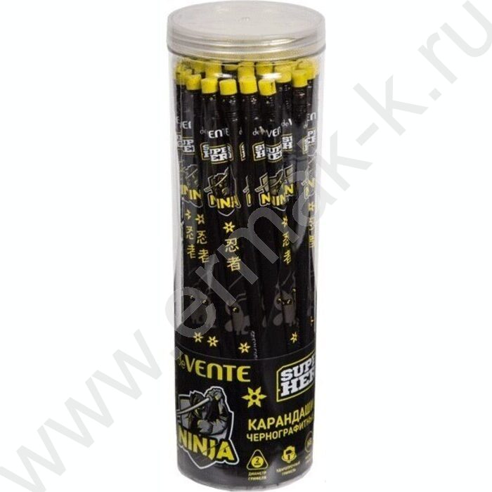 Карандаш ч/гр с ластиком HB "Triolino SuperHero. Ninja" 2мм, трехгранный, заточенный | Фото 2