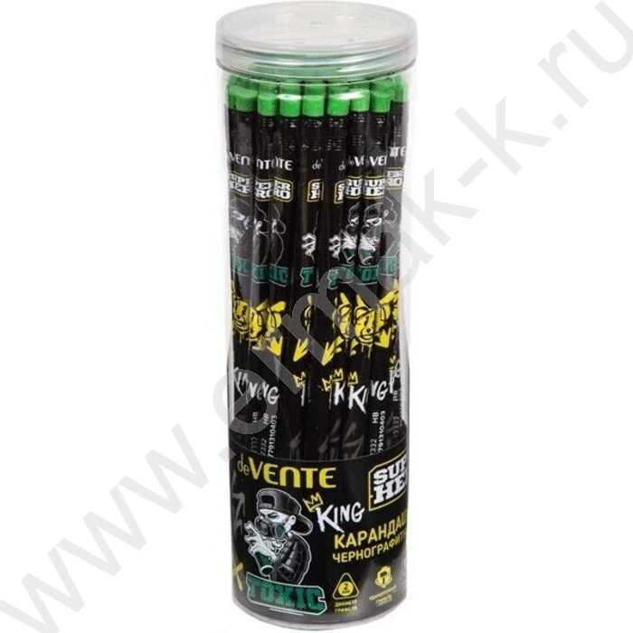 Карандаш ч/гр с ластиком HB "Triolino SuperHero. Toxic" 2мм, трехгранный, заточенный | Фото 2