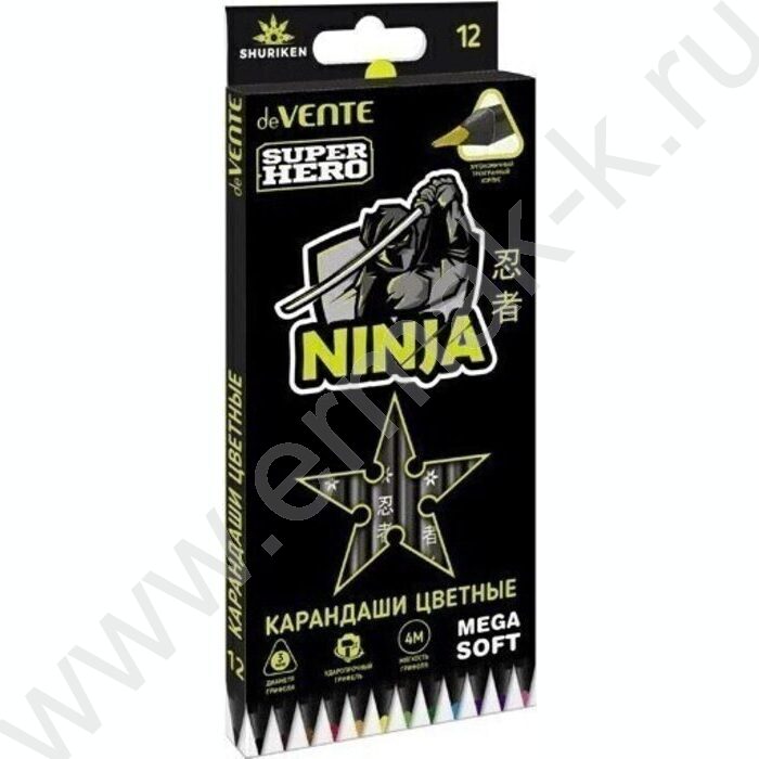 Карандаши  12цв Triolino Ultra 4М. SuperHero /трехгранные/ 4М, d грифеля-3мм /карт.кор | Фото 1