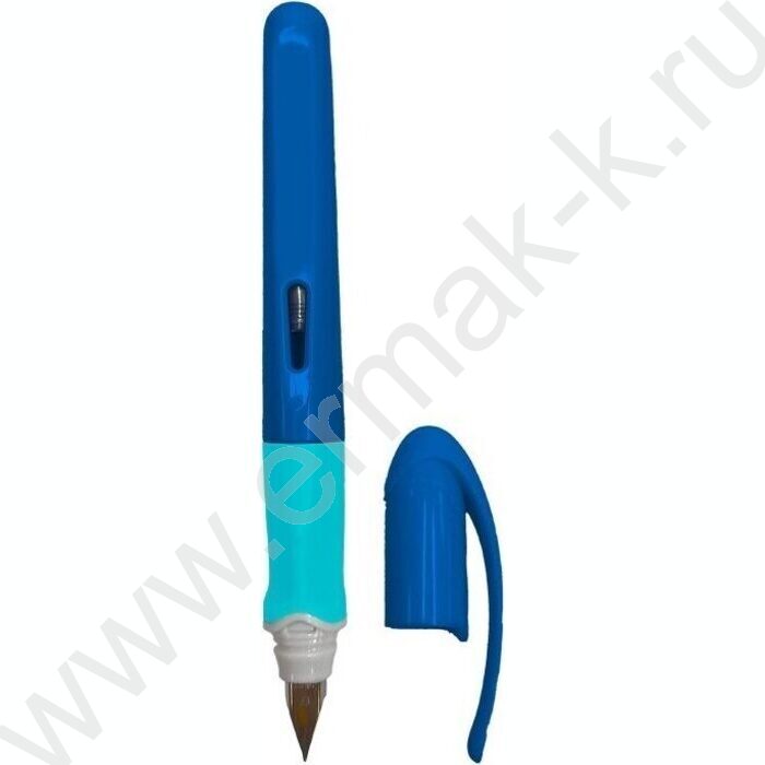 Ручка перьевая School. StydyPen /перо тонкое F (Fine), 3-и баллончиками 0,8мл, темно-синий корпу | Фото 1