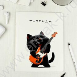 Тетрадь  48л клетка "Черный кот" /выб.ТВИН-лак/ ассорти | Фото 8
