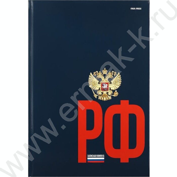 Зап. книжка 120л А4 тв.обл. "Герб России на темном фоне" /глянец/ | Фото 1