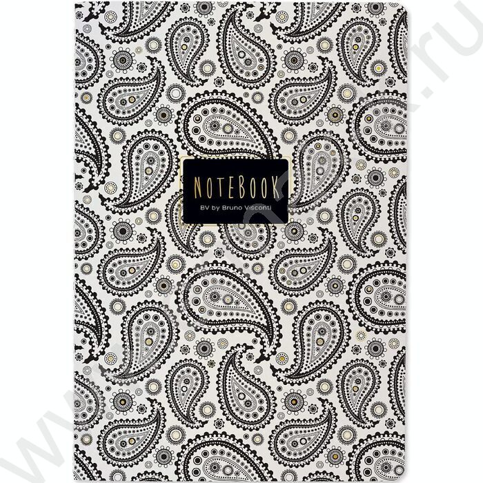 Тетрадь  40л клетка "BLACK&WHITE. Восточный мотив" 70 г/м2 бежевая бумага | Фото 1
