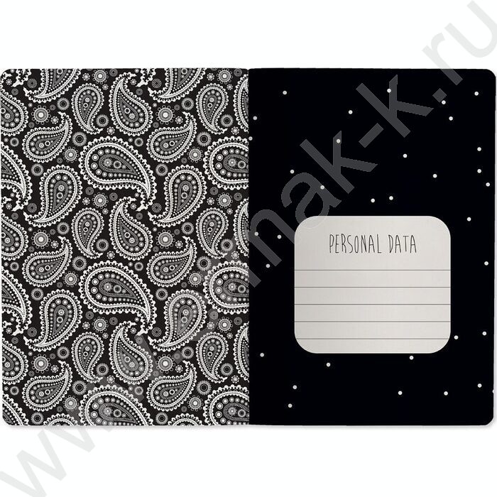Тетрадь  40л клетка "BLACK&WHITE. Восточный мотив" 70 г/м2 бежевая бумага | Фото 2