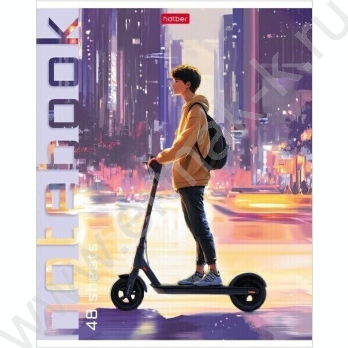 Тетрадь  48л клетка "Городской движ" /мат.лам/ 5видов | Фото 3