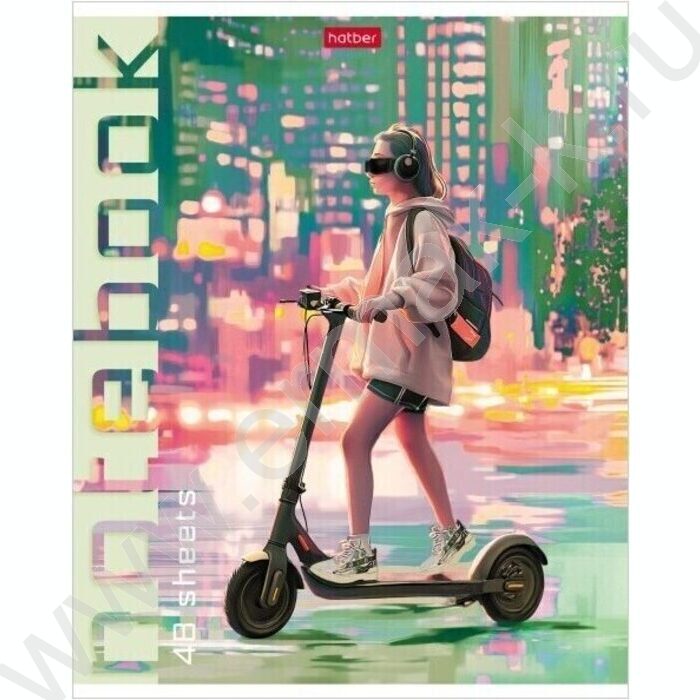 Тетрадь  48л клетка "Городской движ" /мат.лам/ 5видов | Фото 5