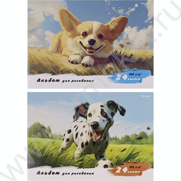 Альбом д/рисования 24л "Собачка и природа" | Фото 1