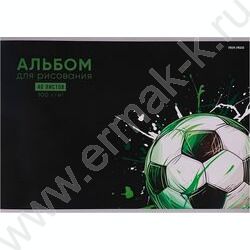 Альбом д/рисования 40л "Мяч на черном" | Фото 1