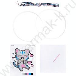 Набор д/творчества Вышивка  Счастливый котик (с пяльцами) | Фото 2