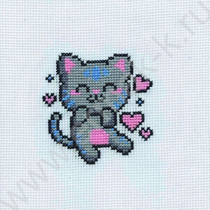 Набор д/творчества Вышивка  Счастливый котик (с пяльцами) | Фото 4