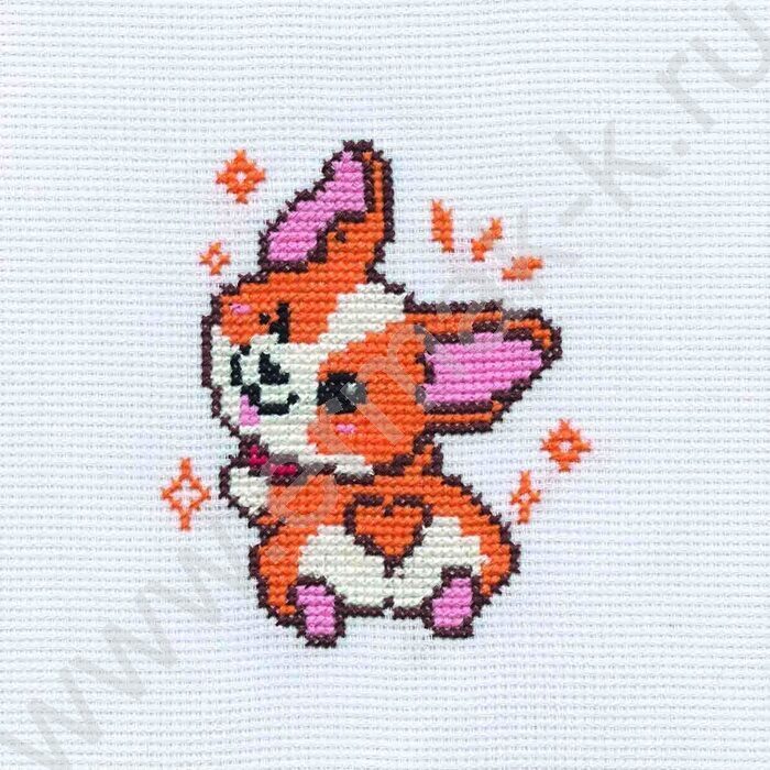 Набор д/творчества Вышивка  Корги-улыбашка (с пяльцами) | Фото 2