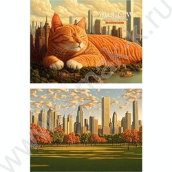 Альбом д/рисования 48л "Гигантские кошки" /матовая лам, выб. лак/ ассорти | Фото 4