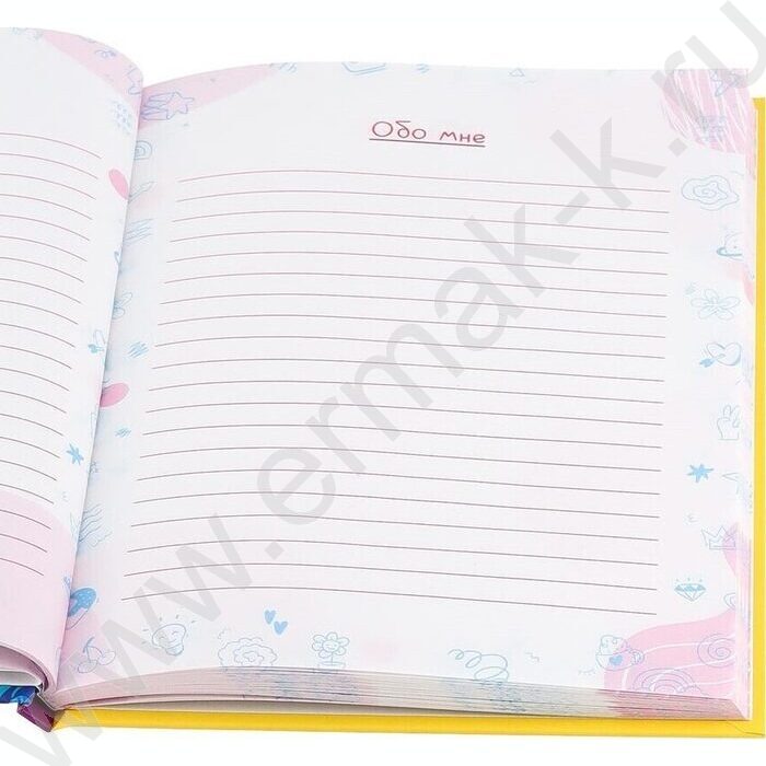 Дневничок д/девочек А5 64л "Весёлые подружки" тв.обл./блёстки/ | Фото 3