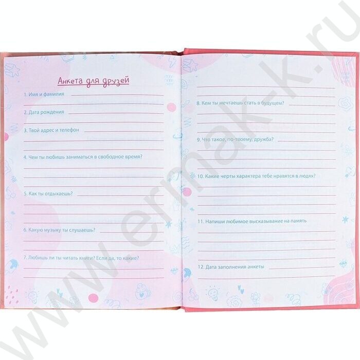 Дневничок д/девочек А5 64л "Девочка и рыжий кот" тв.обл./блёстки/ | Фото 5