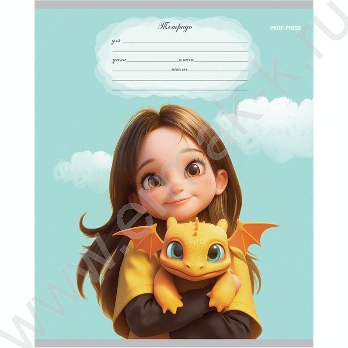 Тетрадь  12л линейка косая "Маленькие драконы" 5видов | Фото 4