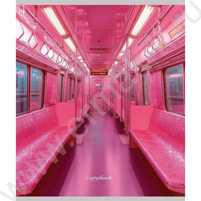 Тетрадь  48л клетка "Город в розовом цвете" /глиттер/ ассорти | Фото 5