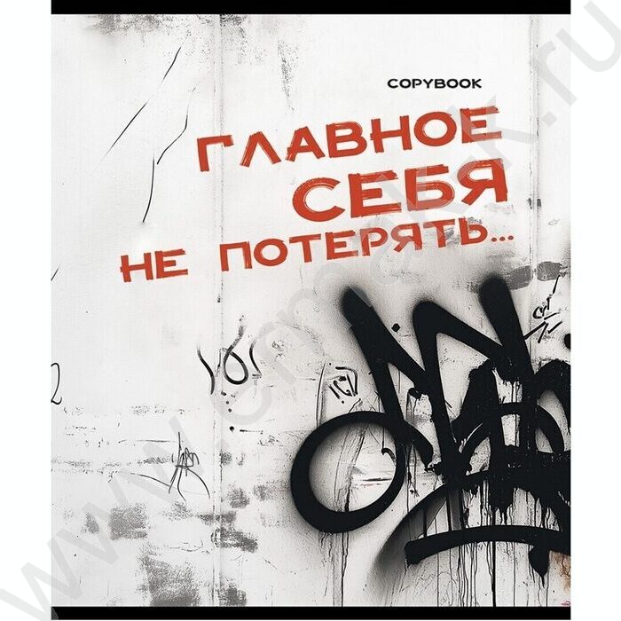Тетрадь  48л клетка "Граффити с красным" /мат.лам/выб.лак/ 5видов | Фото 6